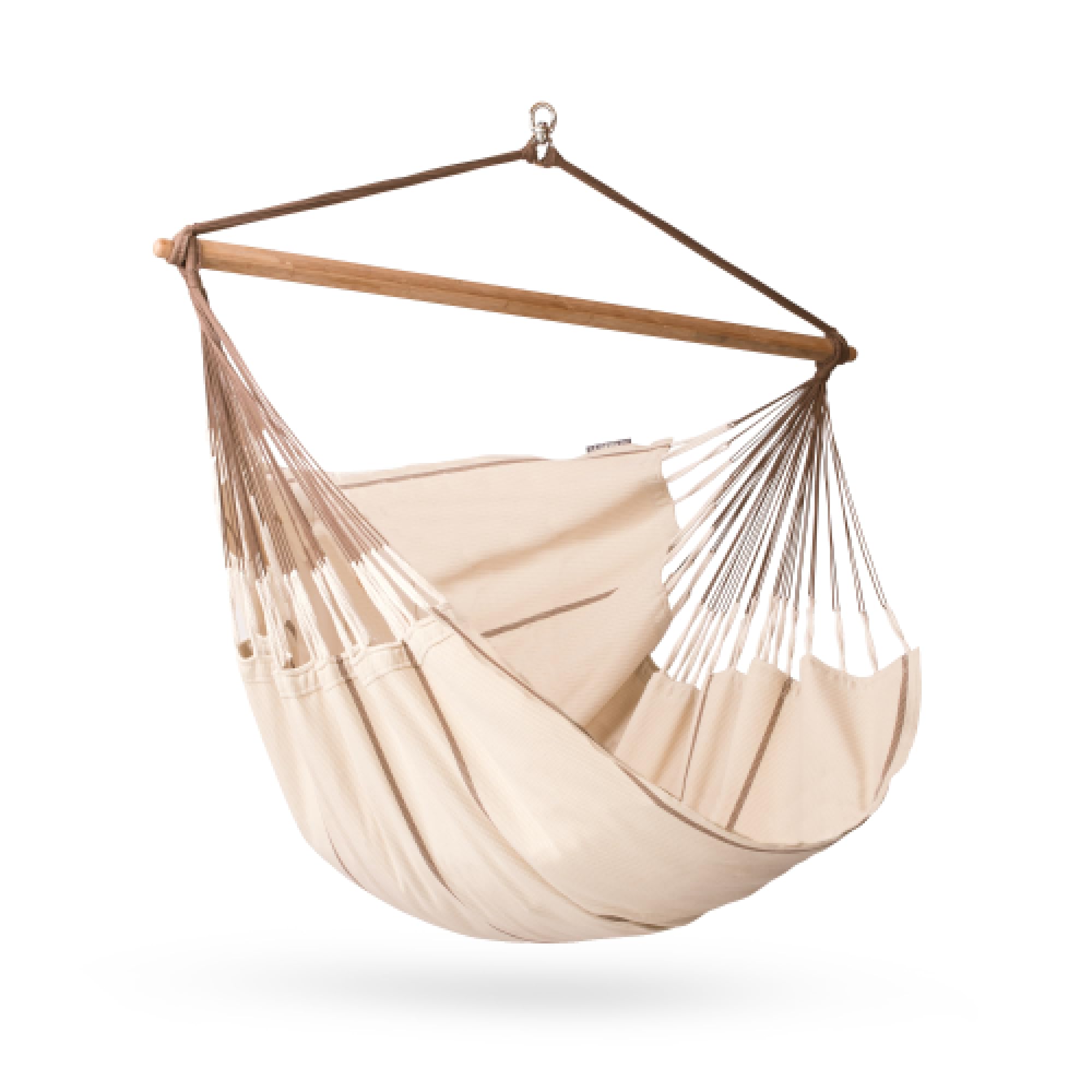 La Siesta®- Habana Hängesessel Kingsize Size für Entspannung & Stil: 360° Drehgelenk, hochwertiges Bambusholz - GOTS-zertifizierte Baumwolle. (Azure)